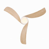 Ventilador de techo silencioso PHIL de Ø132 cm con acabado de grano de madera, luz LED y 40W Motor DC