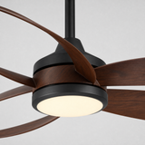 Ventilador de techo MAXI nogal oscuro Ø132 cm silencioso con luz LED DC 40W
