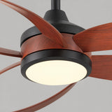 Ventilador de techo MAXI en madera de cerezo Ø132 cm silencioso con luz LED DC 40W