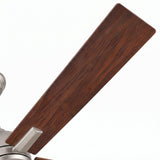 Ventilador de Techo Silencioso LINDEN en Tono Madera de Nogal Ø122 cm con Luz LED