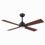 Ventilador de Techo Silencioso LINDEN en Tono Madera de Nogal Ø122 cm con Luz LED