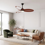 Ventilador de techo MAXI en madera de cerezo Ø132 cm silencioso con luz LED DC 40W
