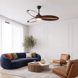 Ventilador de techo MAXI nogal oscuro Ø132 cm silencioso con luz LED DC 40W