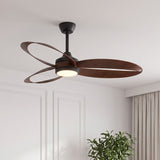 Ventilador de techo MAXI nogal oscuro Ø132 cm silencioso con luz LED DC 40W