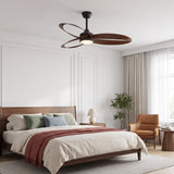 Ventilador de techo MAXI nogal oscuro Ø132 cm silencioso con luz LED DC 40W