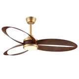 Ventilador de techo MAXI nogal oscuro Ø132 cm silencioso con luz LED DC 40W