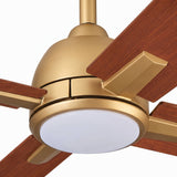 Ventilador de Techo Silencioso LINDEN en Tono Madera de Cerezo Ø122 cm con Luz LED