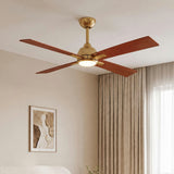 Ventilador de Techo Silencioso LINDEN en Tono Madera de Cerezo Ø122 cm con Luz LED