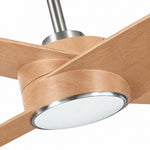 Parvez Beech And Chrome Tone Silent Ceiling Fan Ø152 cm With Led Light