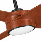 Ventilador de techo silencioso Parvez Negro y Cereza Ø152 cm con luz LED
