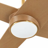 Ventilador de techo silencioso Parvez Beech en tono madera Ø152 cm con luz LED