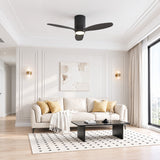 Ventilador de techo silencioso negro SOLEIL de Ø122 cm con luz LED