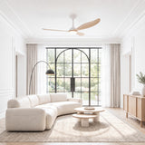 Ventilador de techo silencioso SOLIS de Ø132 cm con luz LED