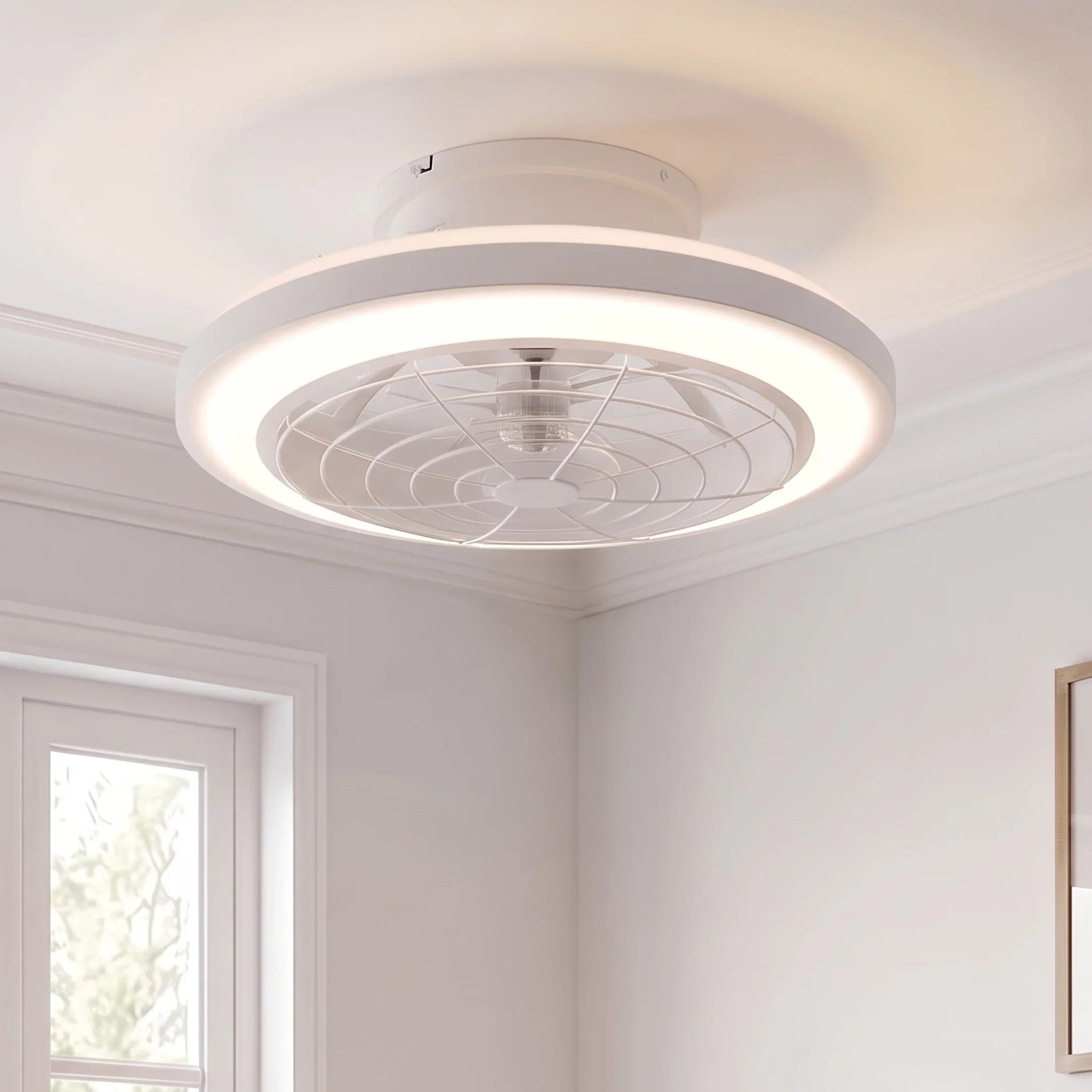Hogas Silent Ceiling Fan Ø50 cm with LED Light