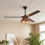 Calma Ø152cm Ceiling Fan with Rattan Light