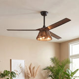 Calma Ø152cm Ceiling Fan with Rattan Light