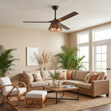 Calma Ø152cm Ceiling Fan with Rattan Light