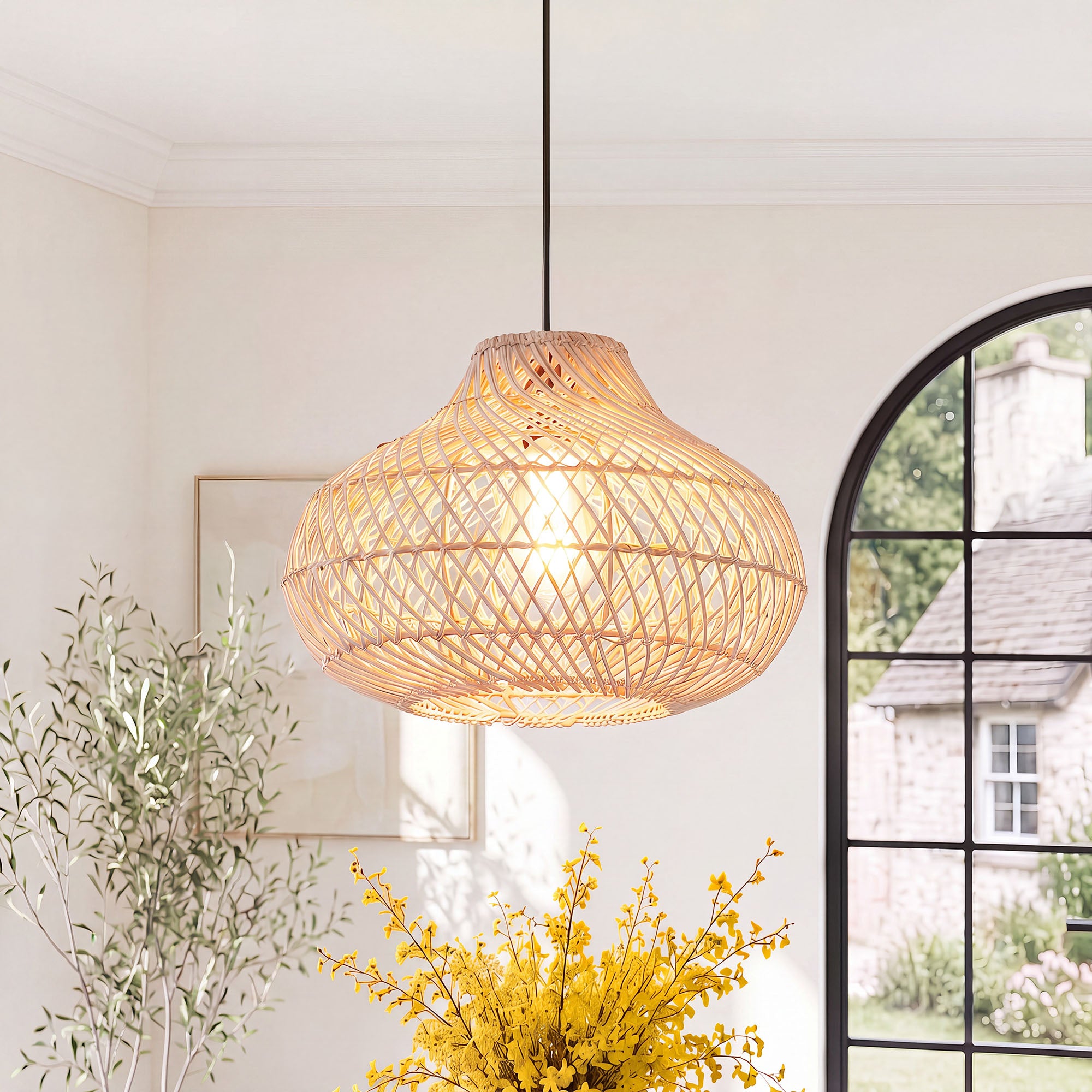 Coastal Rattan Pendant Light Ø48cm