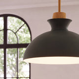 Dark Green Metal Pendant Light Ø28cm