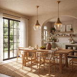 Glass Hemp rope textured Pendant Light Ø33cm