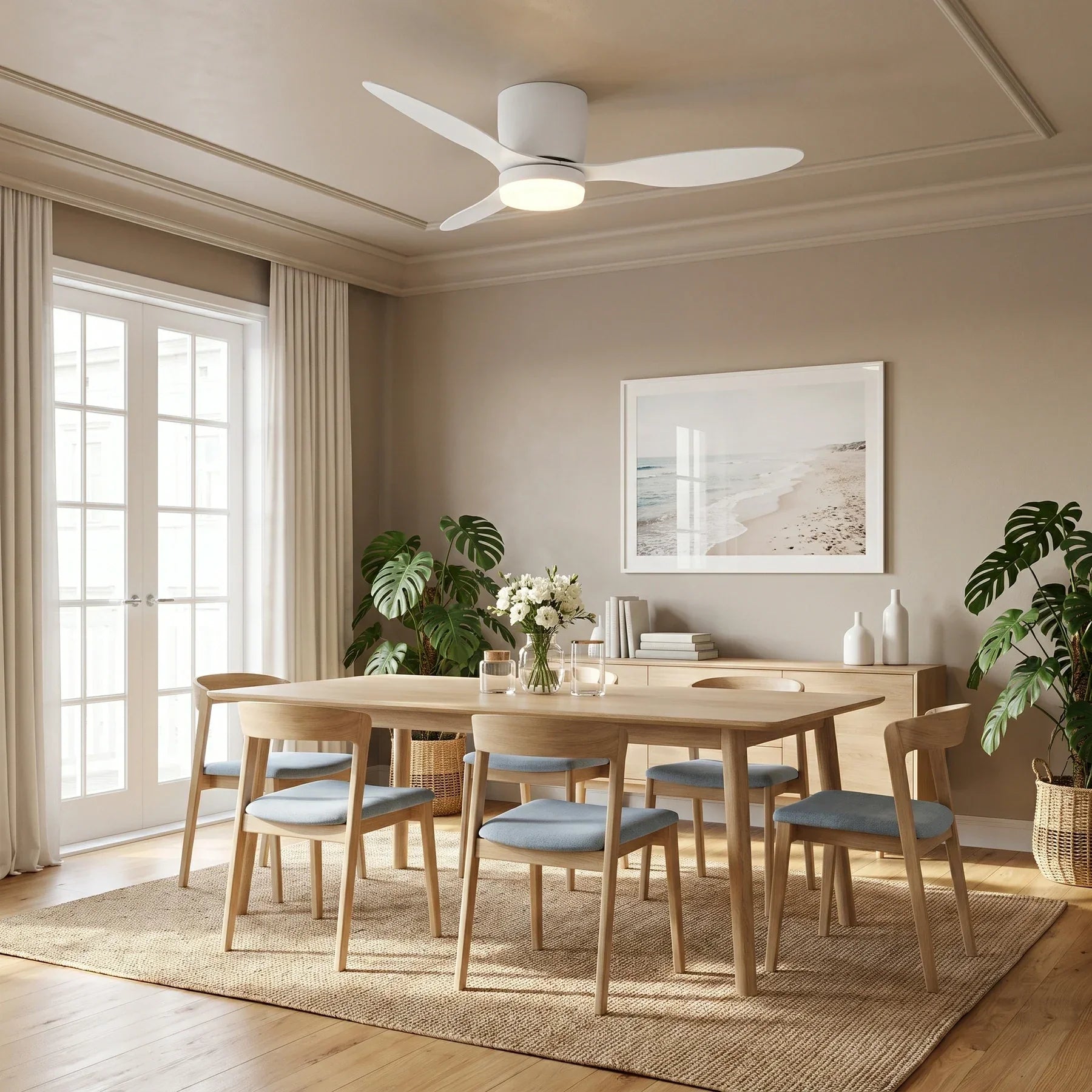 Sierra Ultra-Quiet DC Motor Ceiling Fan Ø106 cm / Ø132 cm with LED Light