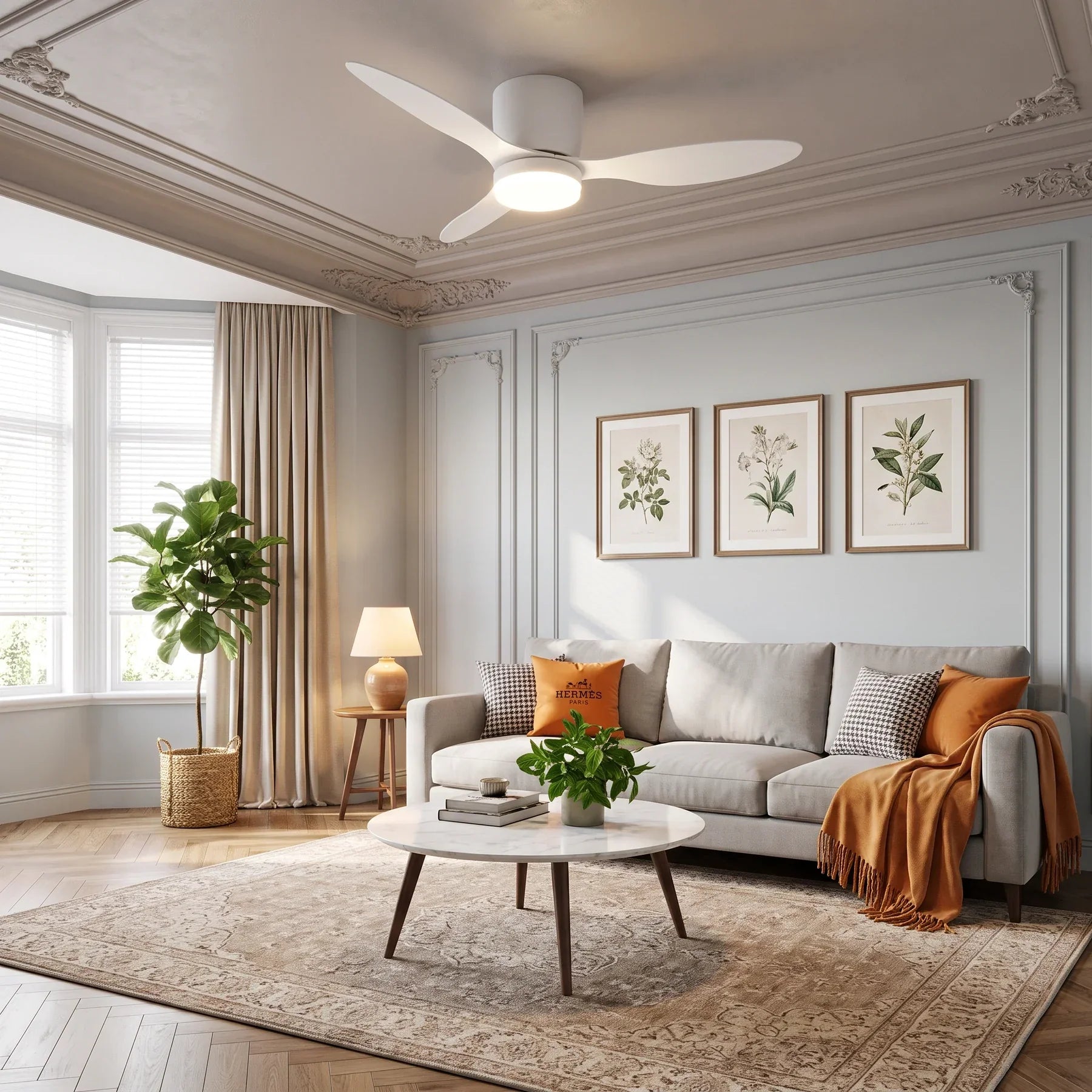 Sierra Ultra-Quiet DC Motor Ceiling Fan Ø106 cm / Ø132 cm with LED Light