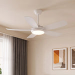 Ella Silent Ceiling Fan White Ø106 cm with 5 Blades and LED Light