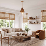 Glass Rattan Pendant Light Ø35cm