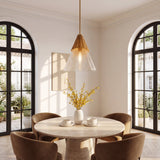 Glass Rattan Pendant Light Ø35cm