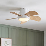 Ventilador de techo silencioso Weston Ø76 cm con 5 aspas y luz LED