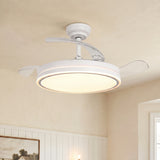 Ventilador de techo Serena motor DC ultrasilencioso de Ø106 cm con 3 aspas retráctiles y luz LED 