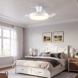 Ventilador de techo Aura motor DC ultrasilencioso de Ø91 cm con aspas retráctiles y luz LED 
