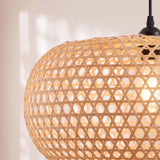Lámpara colgante moderna y elegante de bambú ovalada Ø55 cm 