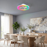 Ventilador de techo silencioso Lumora Ø50 cm con luz LED e iluminación ambiental RGB