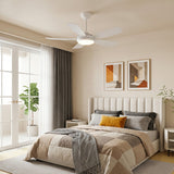 Ventilador de techo silencioso Ella blanco Ø106 cm con 5 aspas y luz LED 