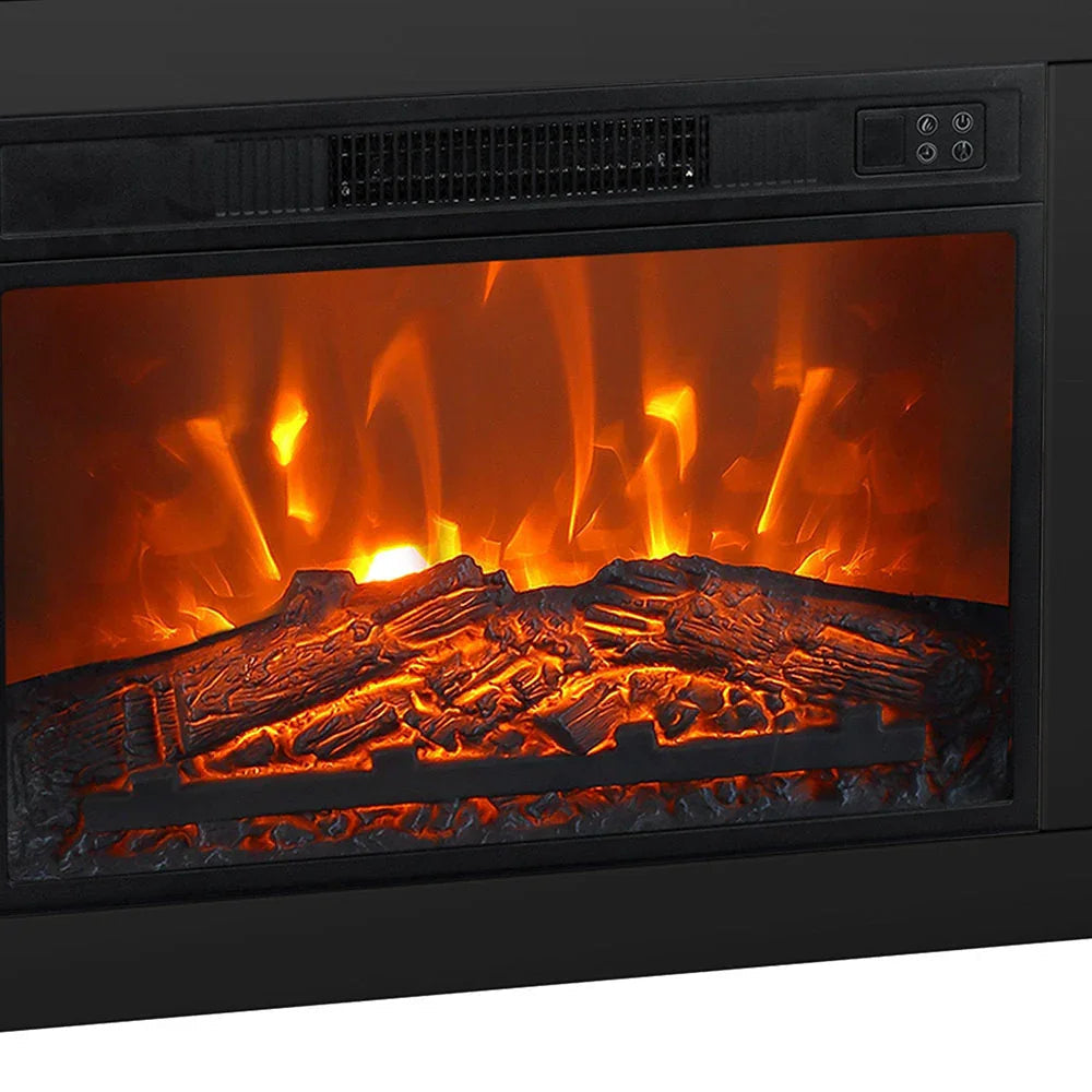 Inserto de chimenea eléctrica negra de 23" con mando a distancia
