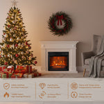 Chimenea eléctrica moderna con inserto negro de 18" con mando a distancia