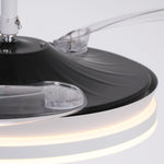 Ventilador de techo Serena motor DC ultrasilencioso de Ø100 cm con 3 aspas retráctiles y luz LED