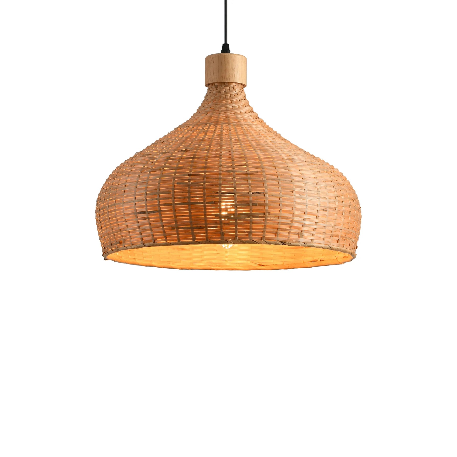 Lámpara colgante de bambú tropical Ø45 cm