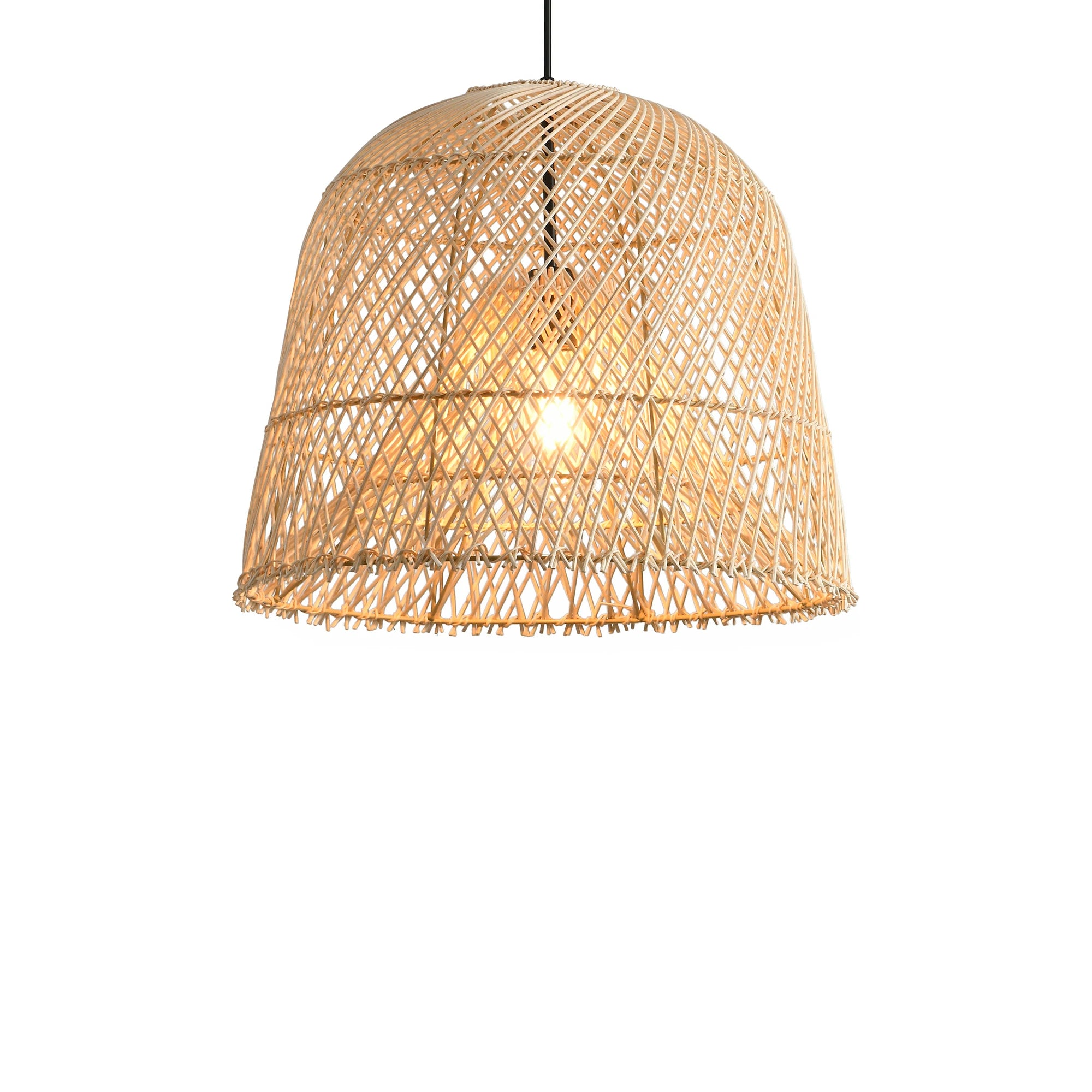 Lámpara colgante minimalista escandinava de ratán Ø38 cm