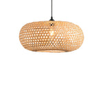 Lámpara colgante moderna y elegante de bambú ovalada Ø55 cm