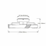 Ventilador de techo silencioso Rydo Ø51 cm con luz LED