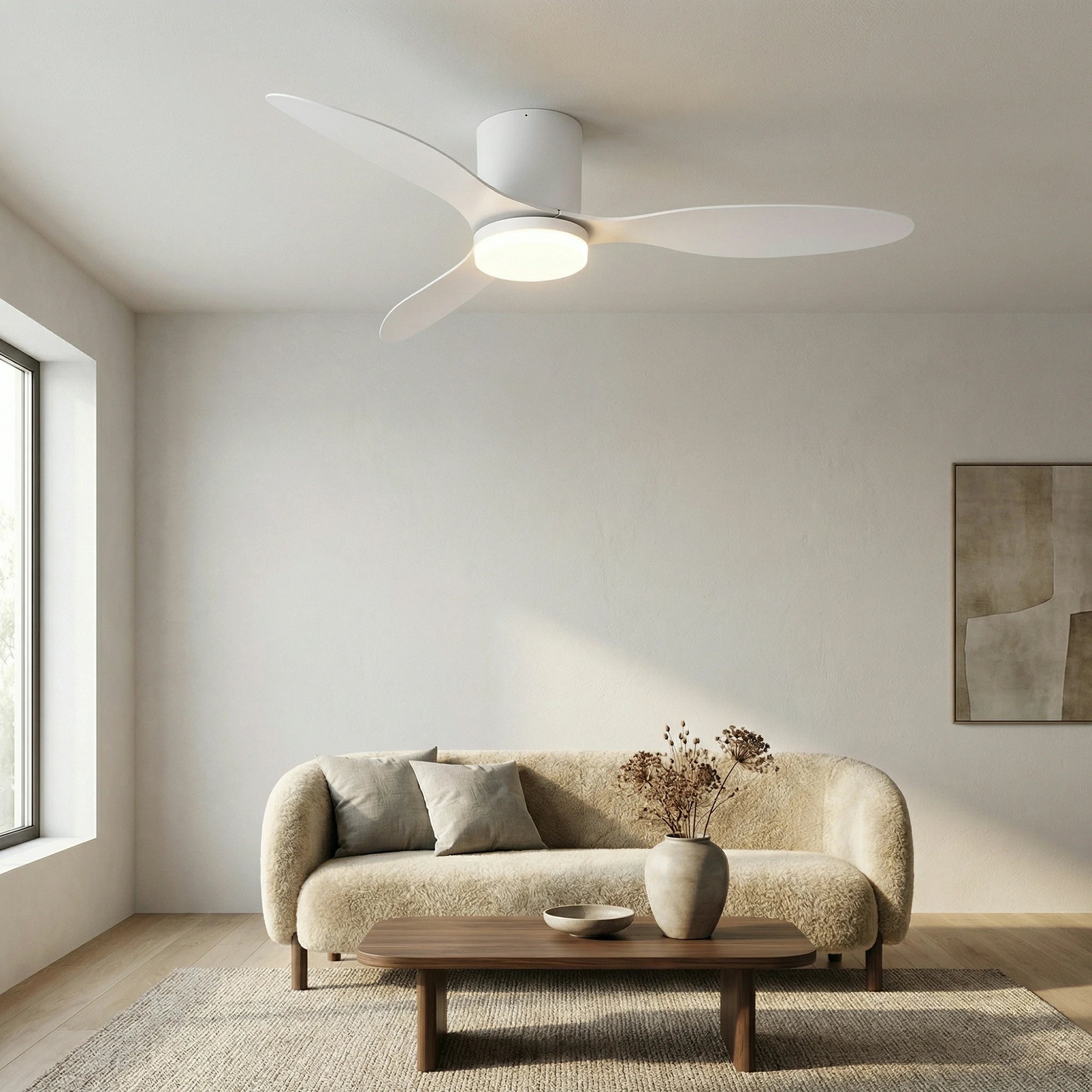 Ventilador de techo DC de 28 W ultrasilencioso Ø132 cm
