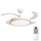 Ventilador de techo de 30W silencioso Ø106 cm con aspas retráctiles y luz LED