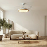 Ventilador de techo de 30W silencioso Ø106 cm con aspas retráctiles y luz LED