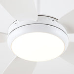 Ventilador de techo silencioso Ella en blanco de Ø106 cm con 5 aspas y luz LED