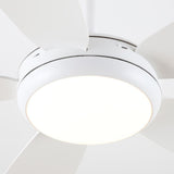 Ventilador de techo silencioso Ella en blanco de Ø106 cm con 5 aspas y luz LED