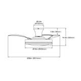 Ventilador de techo Aura motor DC ultrasilencioso de Ø91 cm con aspas retráctiles y luz LED 