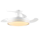Ventilador de techo Aura motor DC ultrasilencioso de Ø91 cm con aspas retráctiles y luz LED 