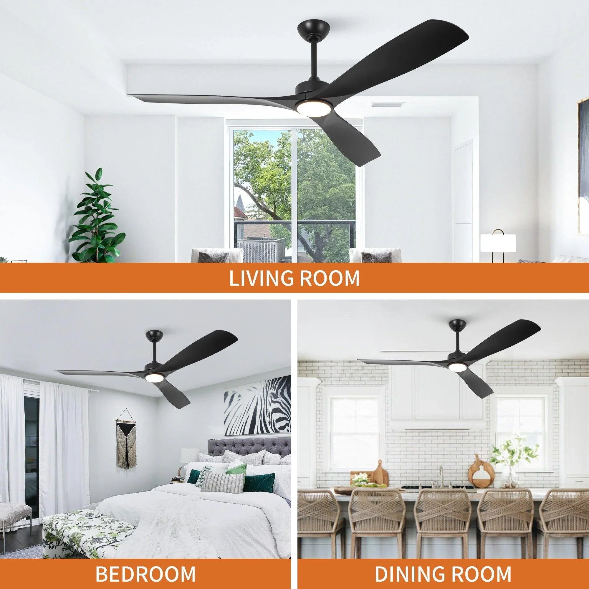 Ventilador de techo Alexi de Ø152 cm con luz LED